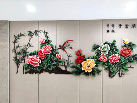 蕪湖翰林公館客戶(hù)定制的家庭玄關(guān)裝飾鐵畫(huà)《花開(kāi)富貴》