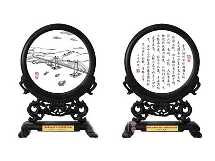 平潭海峽公鐵兩用跨海大橋竣工紀念鐵畫已成功交付