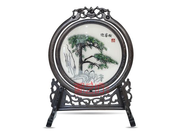 古典臺屏擺件-弧面玻璃